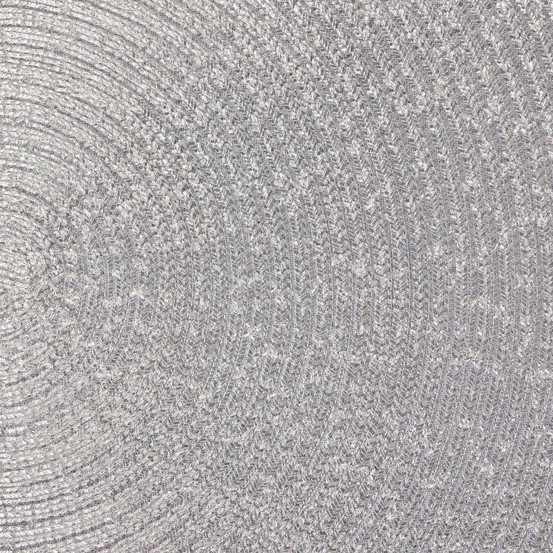 DII Woven Placemats Collection Metallic Round Placemat Set, 15", Platinum Silver, 4 Piece - Image 4